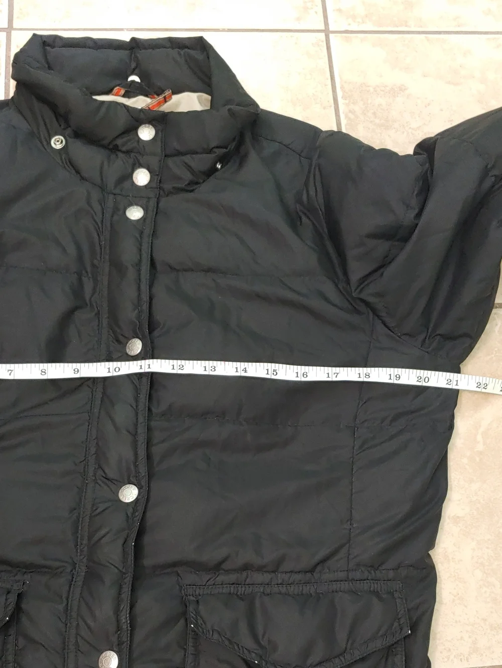 Vintage J. Crew Down Coat Men's Black Quilted Puffer Jacket Size L